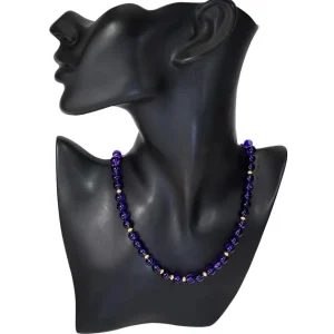 Amethyst Jewelry | Beaded Necklaces*Alex Soldier Gold Royal Amethyst Bead Necklace