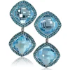 Drop Dangle Earrings*Alex Soldier Gold Royal Drop Earrings with Blue & Paraiba Topaz