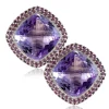 Amethyst Jewelry | Stud Earrings*Alex Soldier Gold Royal Earrings with Light Amethyst & Garnets