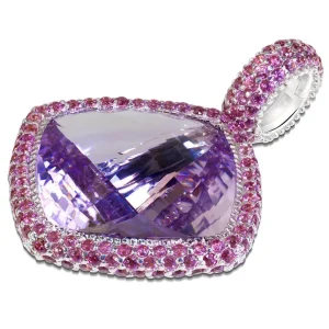 Amethyst Jewelry | Pendants*Alex Soldier Gold Royal Pendant Enhancer with Amethyst & Garnets