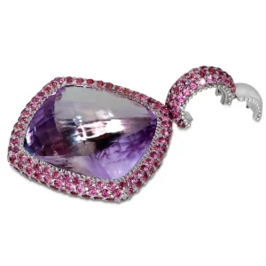 Amethyst Jewelry | Pendants*Alex Soldier Gold Royal Pendant Enhancer with Amethyst & Garnets