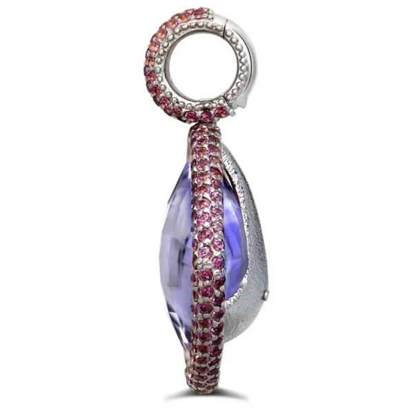 Amethyst Jewelry | Pendants*Alex Soldier Gold Royal Pendant Enhancer with Amethyst & Garnets