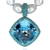 Pendants | Pearl Necklaces*Alex Soldier Gold Royal Pendant/Necklace with Paraiba Topaz & Pearls