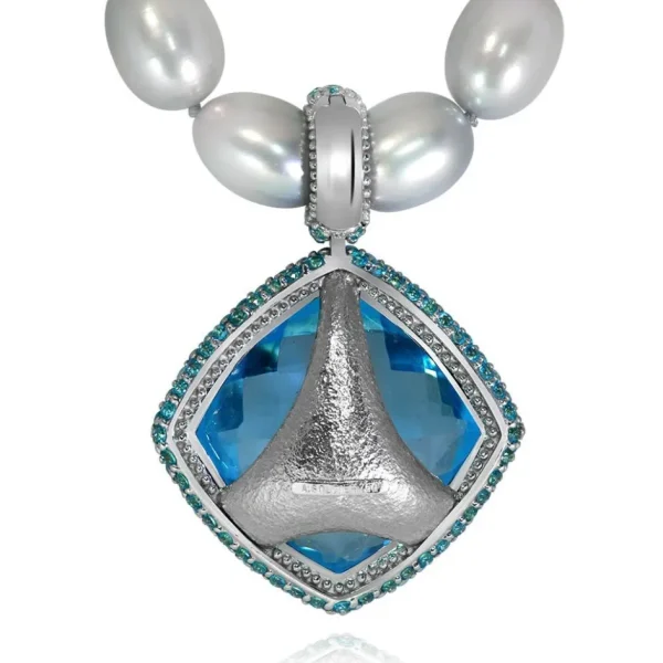 Pendants | Pearl Necklaces*Alex Soldier Gold Royal Pendant/Necklace with Paraiba Topaz & Pearls