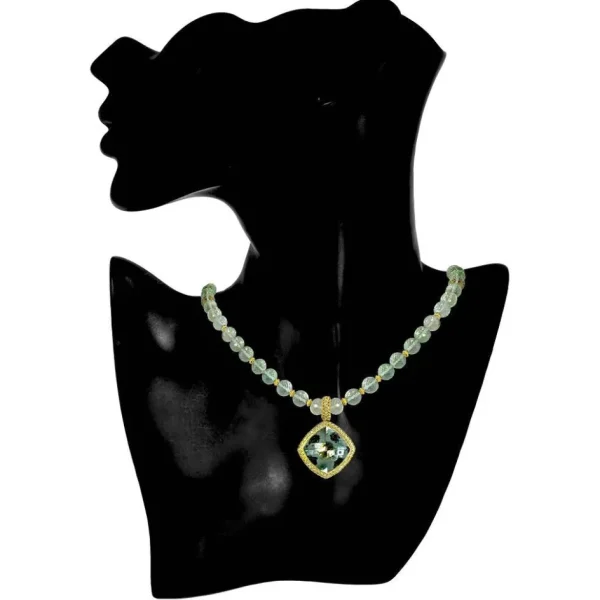 Amethyst Jewelry | Pendants*Alex Soldier Gold Royal Pendant/Necklace with Amethyst & Peridot