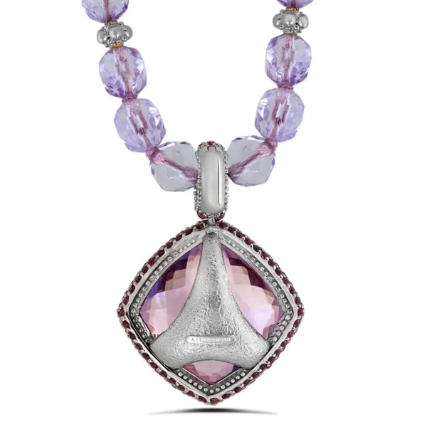 Amethyst Jewelry | Pendants*Alex Soldier Gold Royal Pendant/Necklace with Amethyst & Garnets