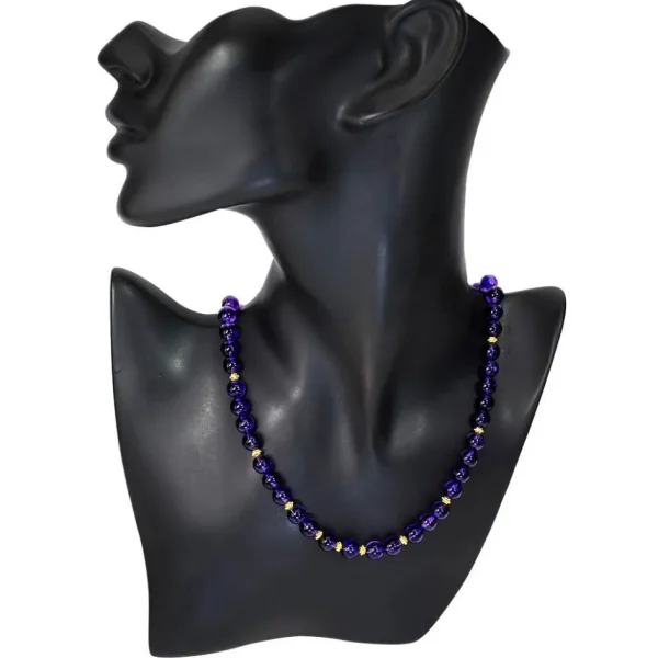 Amethyst Jewelry | Pendants*Alex Soldier Gold Royal Pendant/Necklace with Amethyst & Sapphires