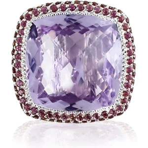 Amethyst Jewelry | Designer Rings*Alex Soldier Gold Royal Ring with Amethyst & Lavender Garnets