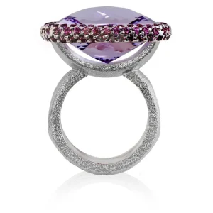 Amethyst Jewelry | Designer Rings*Alex Soldier Gold Royal Ring with Amethyst & Lavender Garnets