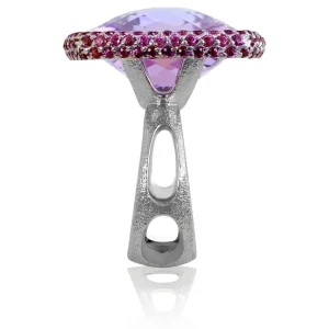 Amethyst Jewelry | Designer Rings*Alex Soldier Gold Royal Ring with Amethyst & Lavender Garnets