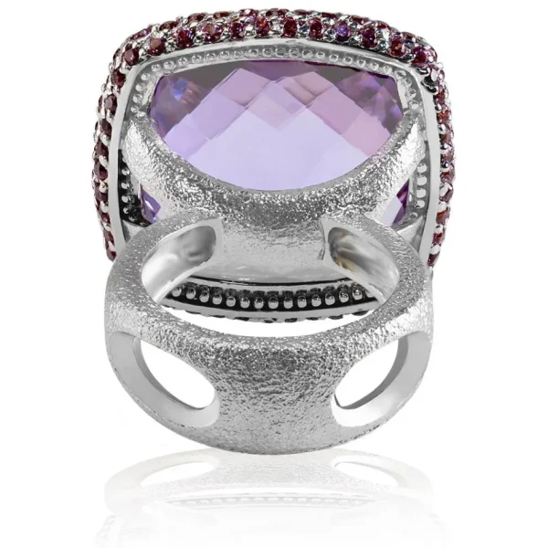 Amethyst Jewelry | Designer Rings*Alex Soldier Gold Royal Ring with Amethyst & Lavender Garnets