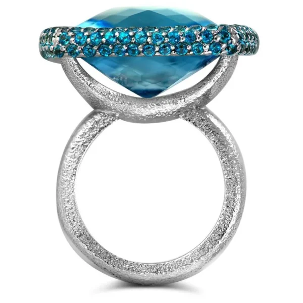Designer Rings*Alex Soldier Gold Royal Ring with Blue & Paraiba Topaz
