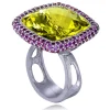 Designer Rings*Alex Soldier Gold Royal Ring with Lemon Citrine & Rhodolite Garnet