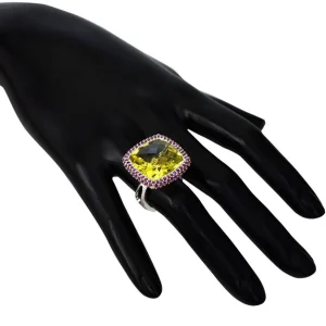 Designer Rings*Alex Soldier Gold Royal Ring with Lemon Citrine & Rhodolite Garnet