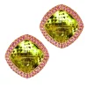 Stud Earrings*Alex Soldier Gold Royal Stud Earrings with Lemon Citrine & Sapphire