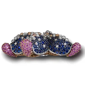 Other Brooches | Gold Diamond Brooches*Alex Soldier Gold Starfish Brooch with Diamonds and Sapphires