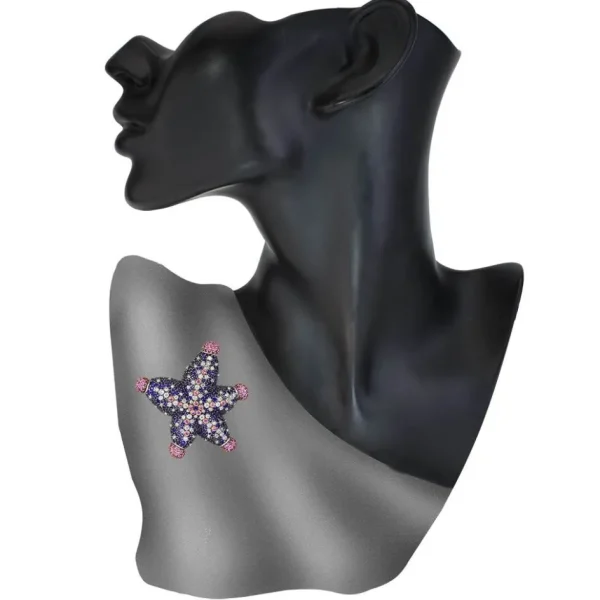 Other Brooches | Gold Diamond Brooches*Alex Soldier Gold Starfish Brooch with Diamonds and Sapphires