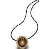 Pendants*Alex Soldier Gold Sunflower Pendant with Color Diamonds