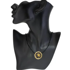 Pendants*Alex Soldier Gold Sunflower Pendant with Color Diamonds