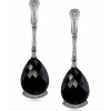 Diamond Earrings | Drop Dangle Earrings*Alex Soldier Gold Swan Drop Earrings with Black Onyx & Diamonds