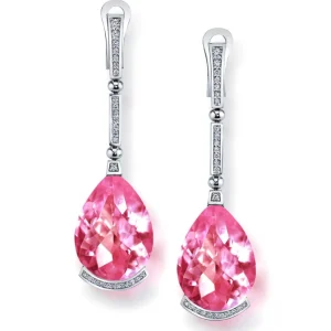 Diamond Earrings | Drop Dangle Earrings*Alex Soldier Gold Swan Drop Earrings with Sapphire & Diamonds