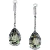 Diamond Earrings | Drop Dangle Earrings*Alex Soldier Gold Swan Drop Earrings with Csarite & Diamonds