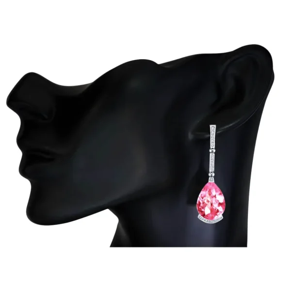 Diamond Earrings | Drop Dangle Earrings*Alex Soldier Gold Swan Drop Earrings with Sapphire & Diamonds
