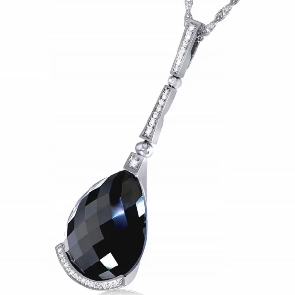 Pendants*Alex Soldier Gold Swan Pendant with Black Onyx & Diamonds