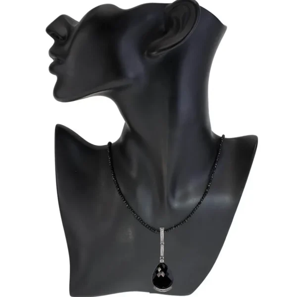 Pendants*Alex Soldier Gold Swan Pendant with Black Onyx & Diamonds