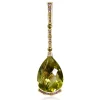 Pendants*Alex Soldier Gold Swan Pendant with Lemon Citrine & Pink Sapphires