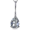 Pendants*Alex Soldier Gold Swan Pendant with White Quartz, Diamonds On Chain