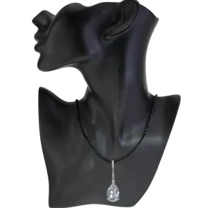 Pendants*Alex Soldier Gold Swan Pendant with White Quartz, Diamonds On Chain