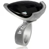 Designer Rings*Alex Soldier Gold Swan Ring With Black Onyx & Diamonds