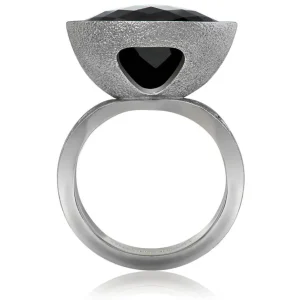 Designer Rings*Alex Soldier Gold Swan Ring With Black Onyx & Diamonds