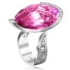 Designer Rings*Alex Soldier Gold Swan Ring with Pink Sapphire & Diamonds