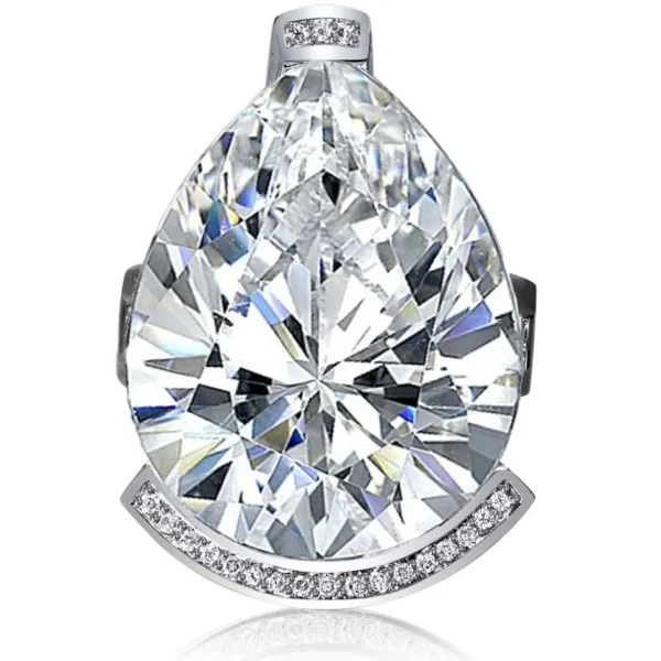 Designer Rings*Alex Soldier Gold Swan Ring with White Topaz & Diamonds