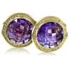Amethyst Jewelry | Stud Earrings*Alex Soldier Gold Symbolica Earrings with Amethyst & Peridots