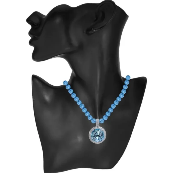 Pendants*Alex Soldier Gold Symbolica Pendant/Necklace with Blue Topaz