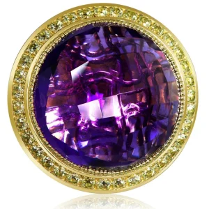 Amethyst Jewelry | Peridot Jewelry*Alex Soldier Gold Symbolica Ring with Amethyst & Peridots