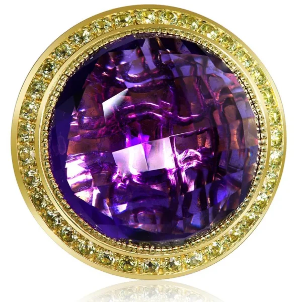 Amethyst Jewelry | Peridot Jewelry*Alex Soldier Gold Symbolica Ring with Amethyst & Peridots