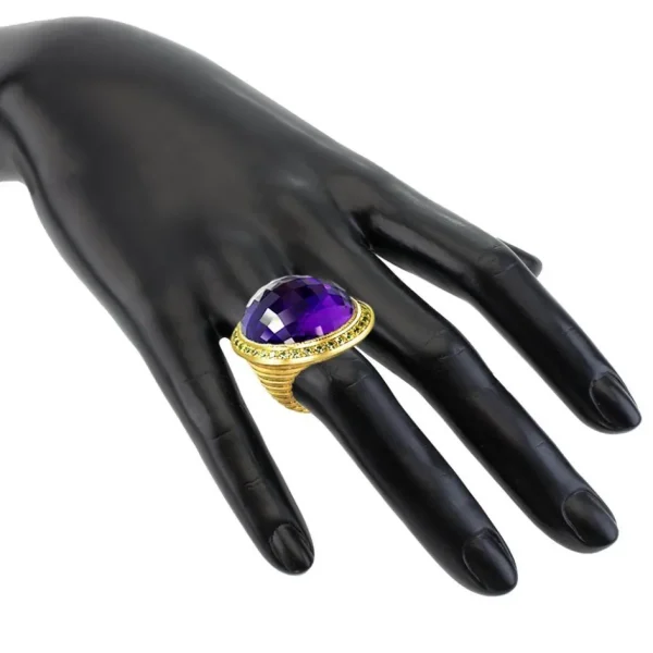 Amethyst Jewelry | Peridot Jewelry*Alex Soldier Gold Symbolica Ring with Amethyst & Peridots