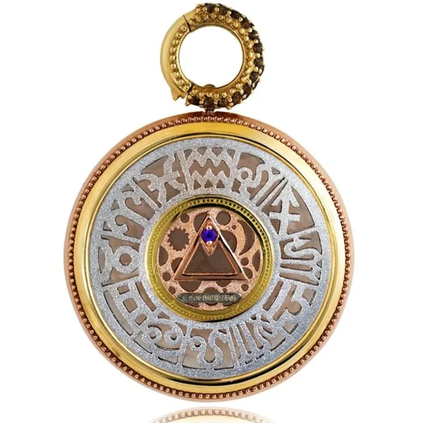 For Men | Pendants*Alex Soldier Gold Talisman Pendant Necklace with Smoky Topaz