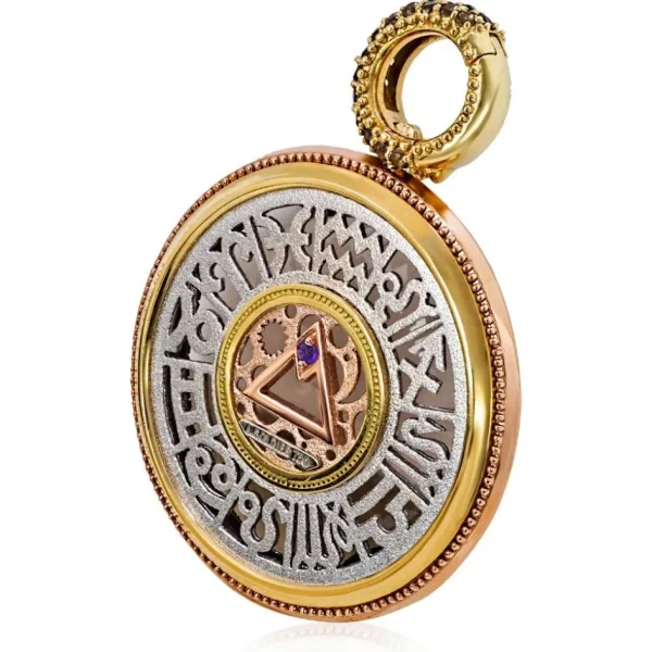 For Men | Pendants*Alex Soldier Gold Talisman Pendant Necklace with Smoky Topaz