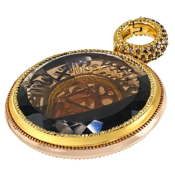 For Men | Pendants*Alex Soldier Gold Talisman Pendant Necklace with Smoky Topaz