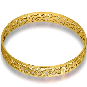 Bangle Bracelets*Alex Soldier Gold Textured Bangle Bracelet