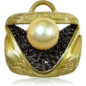 Diamond Jewelry | Pearl Earrings*Alex Soldier Gold Trinity Earrings with Akoya Pearl and Diamonds