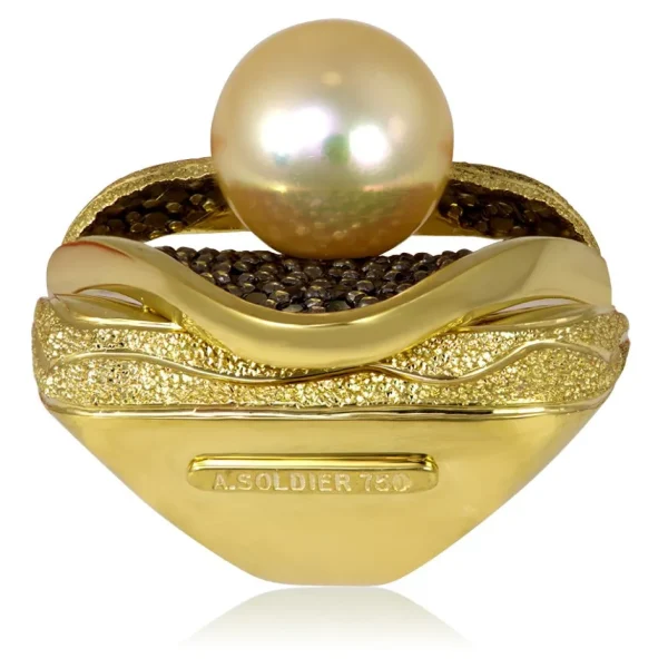 Diamond Jewelry | Pearl Earrings*Alex Soldier Gold Trinity Earrings with Akoya Pearl and Diamonds