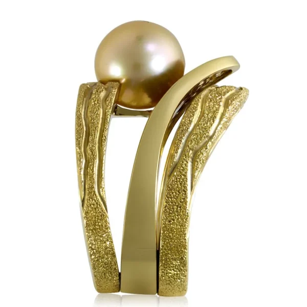 Gold Rings*Alex Soldier Gold Trinity Ring with Akoya Pearl & Diamonds