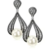 Pearl Earrings | Diamond Earrings*Alex Soldier Gold Twist Earrings With Pearl & White Diamonds
