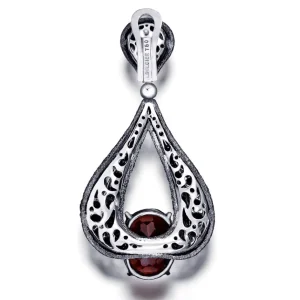 Garnet Jewelry | Stud Earrings*Alex Soldier Gold Twist Earrings With Garnet & Black Spinel